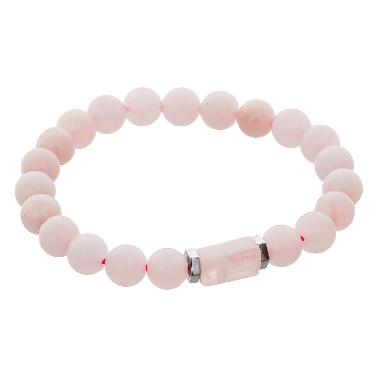 Rose Quartz Tumbler Bracelet for Women Men's Gifts - Protection Healing Crystal Bracelet - 8mm Gemstone Beaded Adjustable